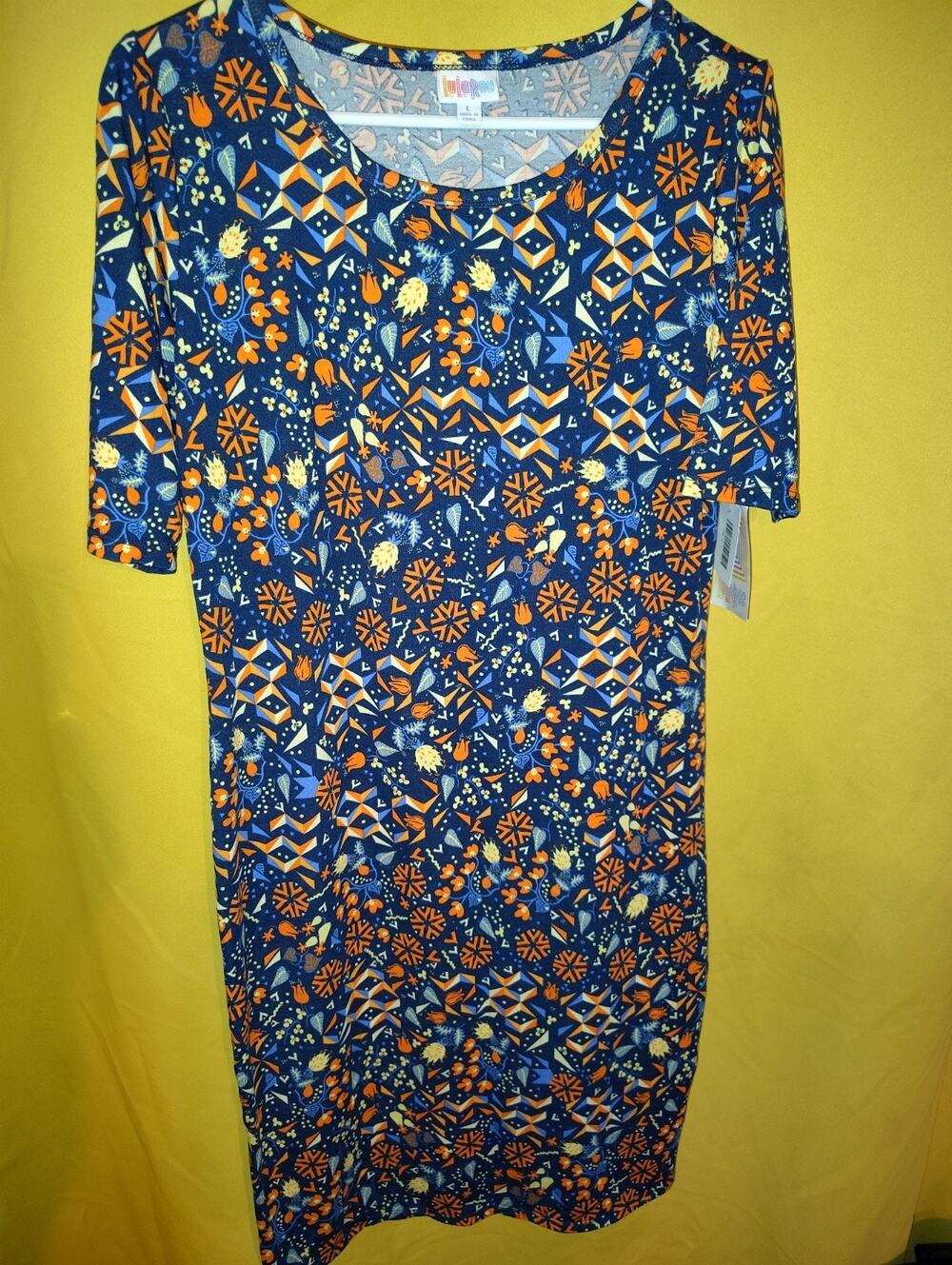 Lularoe Julia Women's Pullover Dress Sz Large L NWT Mod Spacey Flower Power New